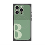 プレミアムスクエアケース with MagSafe［ オリジナル - initial two tone - B green ］