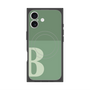 プレミアムスクエアケース with MagSafe［ オリジナル - initial two tone - B green ］