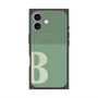 プレミアムスクエアケース with MagSafe［ オリジナル - initial two tone - B green ］
