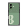 プレミアムスクエアケース with MagSafe［ オリジナル - initial two tone - B green ］