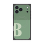 プレミアムスクエアケース with MagSafe［ オリジナル - initial two tone - B green ］
