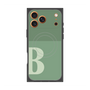 プレミアムスクエアケース with MagSafe［ オリジナル - initial two tone - B green ］