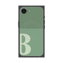 プレミアムスクエアケース with MagSafe［ オリジナル - initial two tone - B green ］
