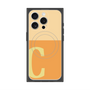 プレミアムスクエアケース with MagSafe［ オリジナル - initial two tone - C orange ］