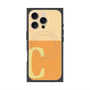 プレミアムスクエアケース with MagSafe［ オリジナル - initial two tone - C orange ］