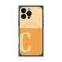 プレミアムスクエアケース with MagSafe［ オリジナル - initial two tone - C orange ］