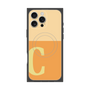 プレミアムスクエアケース with MagSafe［ オリジナル - initial two tone - C orange ］