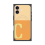 プレミアムスクエアケース with MagSafe［ オリジナル - initial two tone - C orange ］