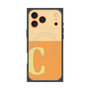 プレミアムスクエアケース with MagSafe［ オリジナル - initial two tone - C orange ］