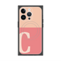 プレミアムスクエアケース with MagSafe［ オリジナル - initial two tone - C pink ］