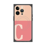 プレミアムスクエアケース with MagSafe［ オリジナル - initial two tone - C pink ］