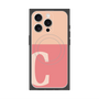 プレミアムスクエアケース with MagSafe［ オリジナル - initial two tone - C pink ］