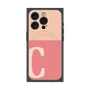 プレミアムスクエアケース with MagSafe［ オリジナル - initial two tone - C pink ］