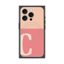 プレミアムスクエアケース with MagSafe［ オリジナル - initial two tone - C pink ］