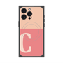 プレミアムスクエアケース with MagSafe［ オリジナル - initial two tone - C pink ］
