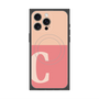 プレミアムスクエアケース with MagSafe［ オリジナル - initial two tone - C pink ］
