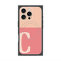 プレミアムスクエアケース with MagSafe［ オリジナル - initial two tone - C pink ］