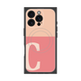 プレミアムスクエアケース with MagSafe［ オリジナル - initial two tone - C pink ］
