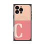 プレミアムスクエアケース with MagSafe［ オリジナル - initial two tone - C pink ］