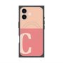 プレミアムスクエアケース with MagSafe［ オリジナル - initial two tone - C pink ］