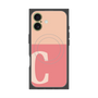 プレミアムスクエアケース with MagSafe［ オリジナル - initial two tone - C pink ］