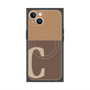 プレミアムスクエアケース with MagSafe［ オリジナル - initial two tone - C brown ］