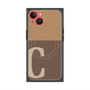 プレミアムスクエアケース with MagSafe［ オリジナル - initial two tone - C brown ］