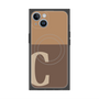 プレミアムスクエアケース with MagSafe［ オリジナル - initial two tone - C brown ］
