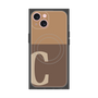 プレミアムスクエアケース with MagSafe［ オリジナル - initial two tone - C brown ］
