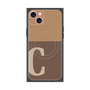 プレミアムスクエアケース with MagSafe［ オリジナル - initial two tone - C brown ］