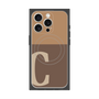 プレミアムスクエアケース with MagSafe［ オリジナル - initial two tone - C brown ］