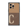 プレミアムスクエアケース with MagSafe［ オリジナル - initial two tone - C brown ］