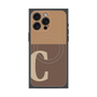 プレミアムスクエアケース with MagSafe［ オリジナル - initial two tone - C brown ］