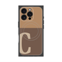 プレミアムスクエアケース with MagSafe［ オリジナル - initial two tone - C brown ］