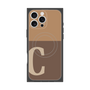 プレミアムスクエアケース with MagSafe［ オリジナル - initial two tone - C brown ］
