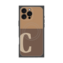 プレミアムスクエアケース with MagSafe［ オリジナル - initial two tone - C brown ］