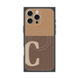 プレミアムスクエアケース with MagSafe［ オリジナル - initial two tone - C brown ］