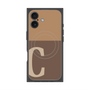 プレミアムスクエアケース with MagSafe［ オリジナル - initial two tone - C brown ］