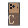 プレミアムスクエアケース with MagSafe［ オリジナル - initial two tone - C brown ］