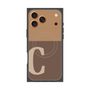 プレミアムスクエアケース with MagSafe［ オリジナル - initial two tone - C brown ］