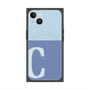 プレミアムスクエアケース with MagSafe［ オリジナル - initial two tone - C blue ］