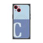 プレミアムスクエアケース with MagSafe［ オリジナル - initial two tone - C blue ］