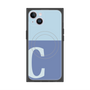 プレミアムスクエアケース with MagSafe［ オリジナル - initial two tone - C blue ］