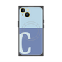 プレミアムスクエアケース with MagSafe［ オリジナル - initial two tone - C blue ］