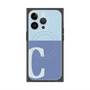 プレミアムスクエアケース with MagSafe［ オリジナル - initial two tone - C blue ］