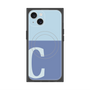 プレミアムスクエアケース with MagSafe［ オリジナル - initial two tone - C blue ］
