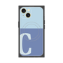 プレミアムスクエアケース with MagSafe［ オリジナル - initial two tone - C blue ］