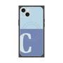 プレミアムスクエアケース with MagSafe［ オリジナル - initial two tone - C blue ］