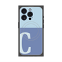 プレミアムスクエアケース with MagSafe［ オリジナル - initial two tone - C blue ］