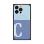 プレミアムスクエアケース with MagSafe［ オリジナル - initial two tone - C blue ］